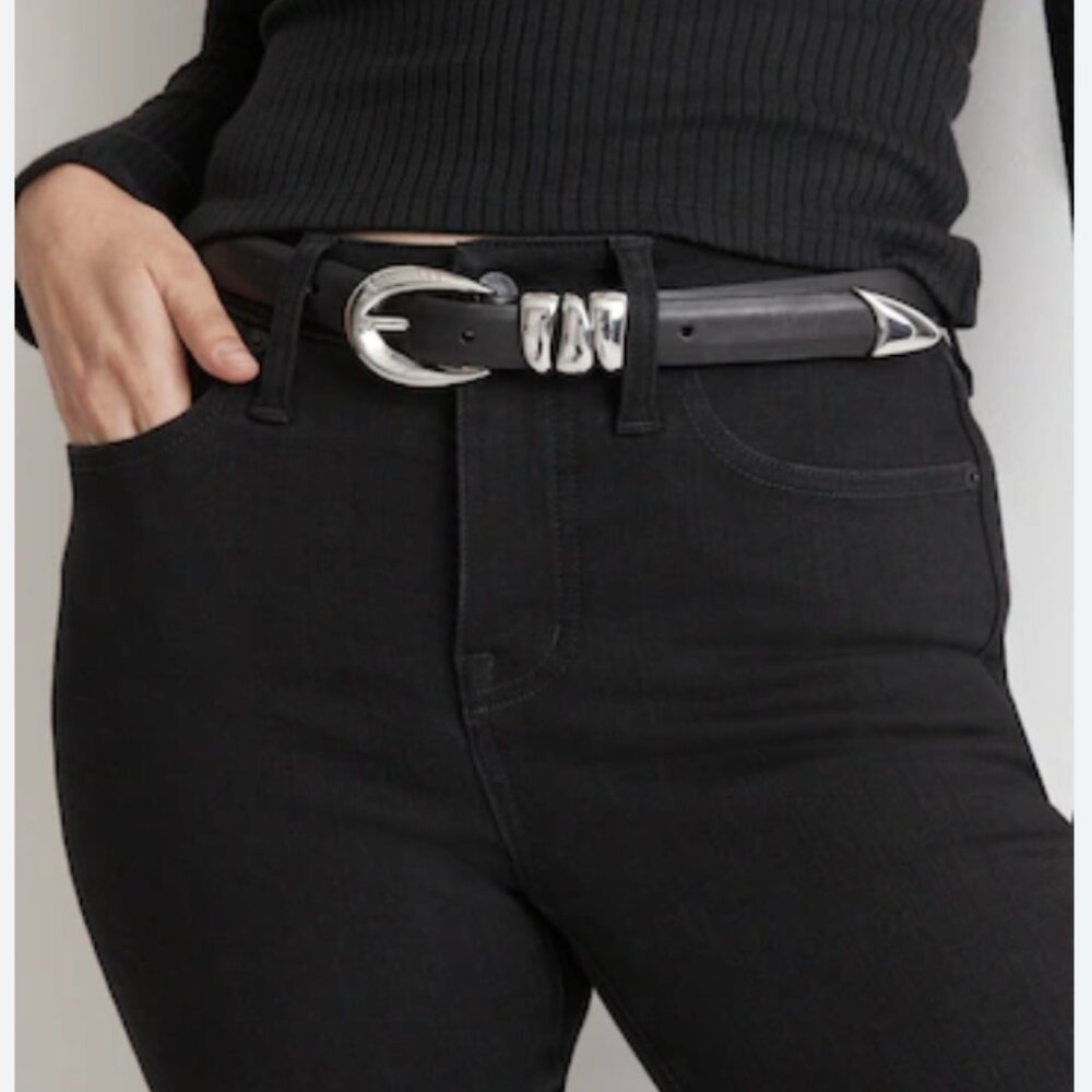 Madewell Triple Metal Keeper Belt Size M
